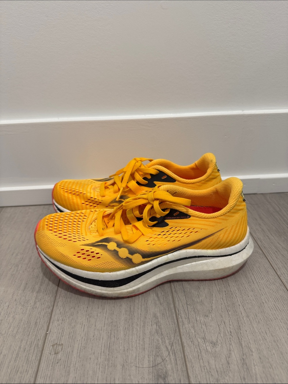 Saucony Yellow and Black Lightweight Running Shoes